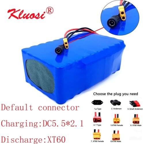 KLUOSI 10S6P 36V 15Ah 36V Battery 250W~1000W with 30A BMS 37V Lithium Battery Pack for Ebike Electric Car Bicycle Motor Scooter