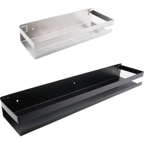 Bathroom Hardware Accessories 20-50cm Modern Matte Black Bathroom Corner Shelves Kitchen Wall Shelf Shower Shampoo Storage Rack