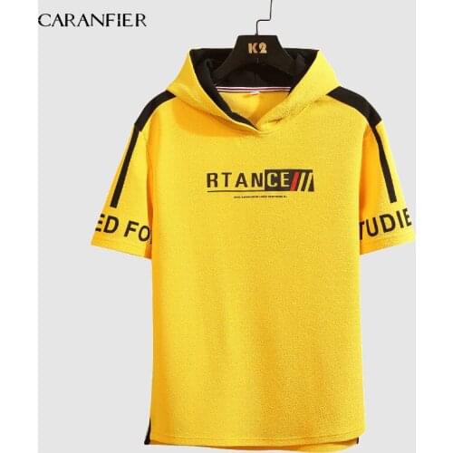 CARANFIER Short Sleeve T-shirts For Men
