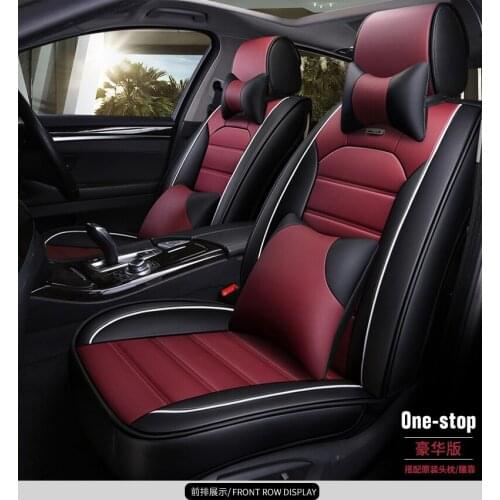 Pu leather car seat covers for dacia duster hyundai creta lada kalina mercedes w211 nissan qashqai auto accessories