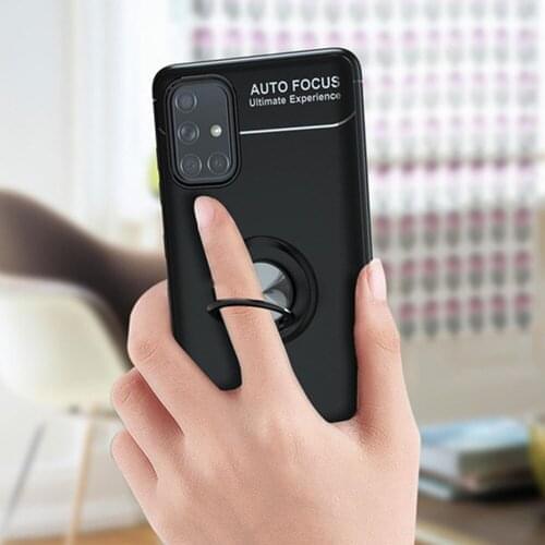 For Samsung Galaxy A71 Case Luxury Ring Back Cover Soft ShockProof Silicone Case For Samsung A71 5G A 71 SamsungA71 Phone Cases