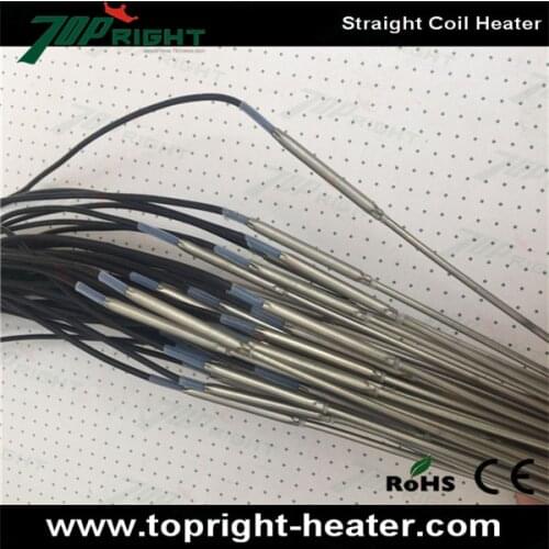 Black annealed hot runner heater straight coil heater dia.1.8mm