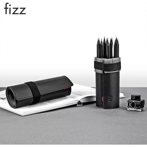 Fizz Pen Storage Bag Multi-Purpose Case Fiber Leather Stationery Bags Creative Pen Container Holder for Office School Tools