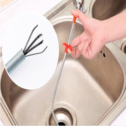 Flexible Long Sink Claw Pick Up Kitchen Bathroom Cleaning Tools Narrow Bend Curve Grabber Tool Convenient Spring Grip 61cm