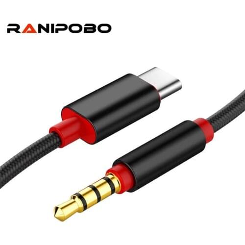 USB Type C Audio Cable Type-C Male to 3.5mm Male Headphone Speaker Jack Cable Adapter for PC Samsung Huawei Car AUX Audio Cable