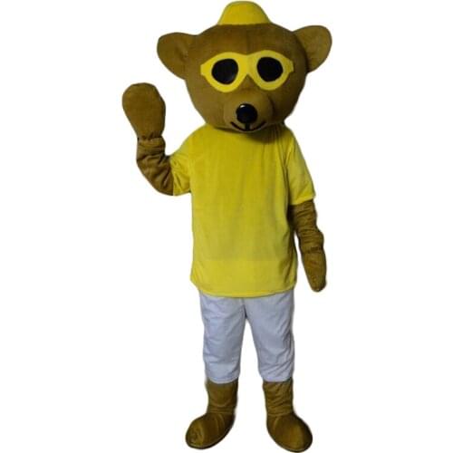 Bear mascot costume adult size eyes bear mascot costume free shipping