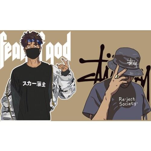 Fashion Patches Cool Boys Hot Heat Transfer Cloth Printing Sticker DIY Iron On Clothing Bag Shoes Customization Logo