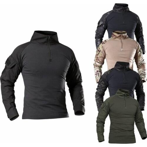 2020 Outdoor Tactical T-shirt Men Combat Shirt Airsoft Paintball Tactical Military Army Shirts Uniform Hiking Hunting Shirt