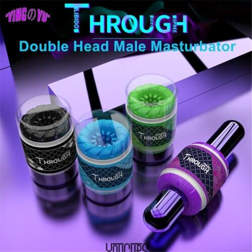 Double Head Male Masturbator Vacuum Cup Pocket Pussy Vagina Sex Toys for Men Penis Adult Supplies Endurance Exercise Sex Product