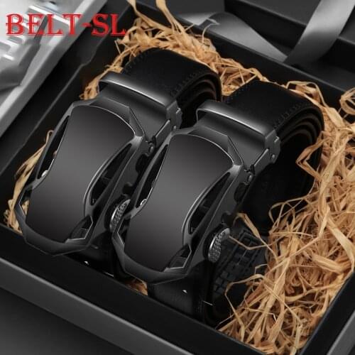 Brand Mens belt Automatic Buckle Genuine Leather Belts For man jeans Top Quality Famous Brand Male Strap Dropshipping