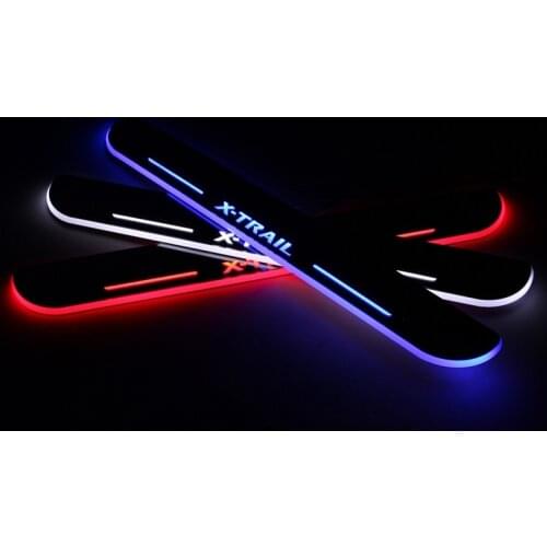 Welcome Pedal Lights For Nissan X-trail T32 2016 2017 2018 Pedal car Door Sill Pathway Lamps led thresholds scuff plates auto