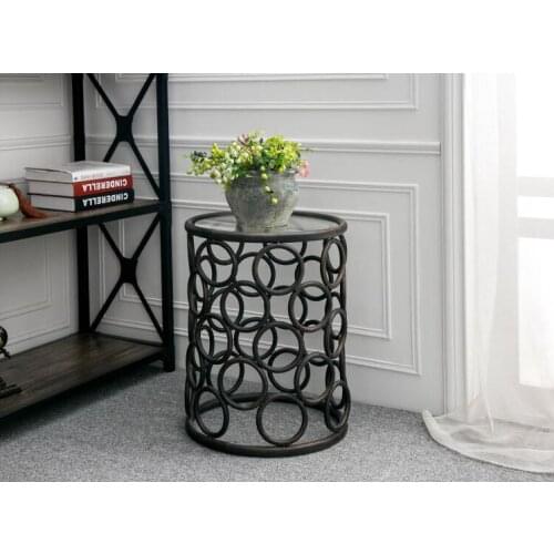 Small iron table small table modern living room casual tea table