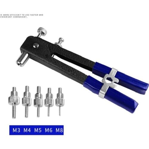 New 86pcs/Set M3-M8 Rivet Gun Nut Threaded Insert Hand Riveting Kit Rivet Nuts Nail Gun Household Repair Tools