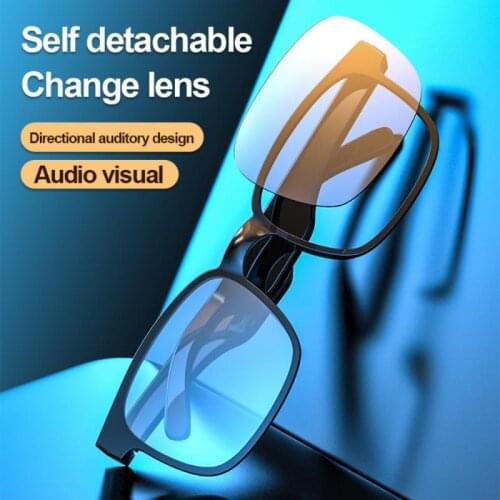 Glasses Headset Sunglasses Headphone Stereo Earphone+Mic Intelligent Bluetooth 5.0 Wireless Proof Blue Light Glasses