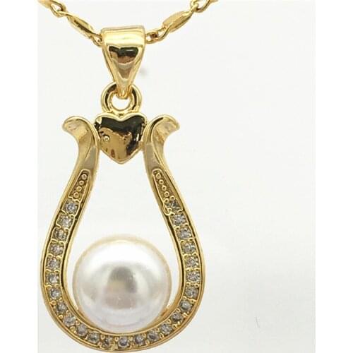 Wholesale natural freshwater pearl AA7-8 mm 5 colors white, pink, purple black gray Zircon pendant 14X23MM necklace 004