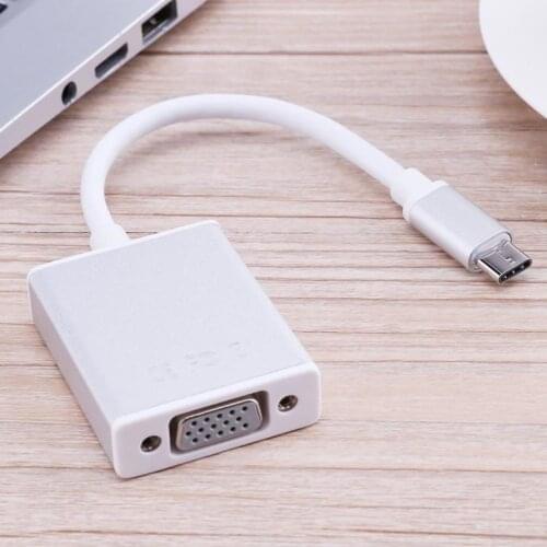 Male member USB C To VGA USB3.0 Adapter Cable Type C To VGA Converter for New Macbook 12 Inch Usb Converter Usb-c Pd