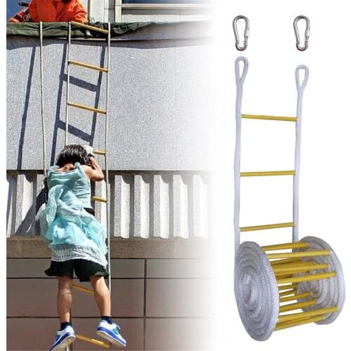 3-15 Meters Fire Escape Ladder Anti-skid Rescue Rope Emergency Work Safety Response Self-rescue Lifesaving Rock Climbing Escape