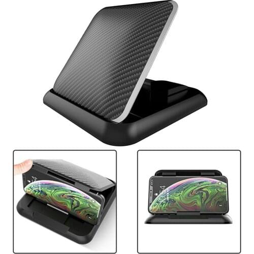 Adjustable Car Phone Holder Pad Mount Pad Mat Phone Stand Anti-Slip for Dashboards Movie Watching Various Phones GPS Devices