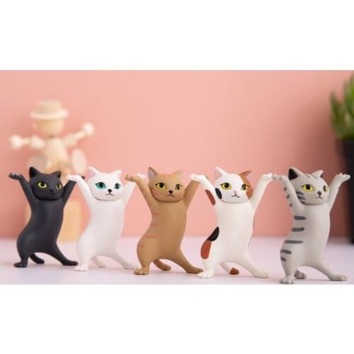 Pen Holder Stand for Pens Cat Cute Desk Accessories Organizer Funny Penholder Student Stationery Mini Ornament Office Storage