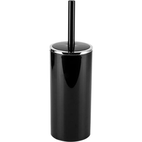 OceanLand Toilet Brush Home Bathroom Hard Plastic Chrome Shiny Colorful Beige-White-Grey-Red-Black