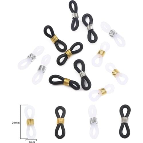 50pcs Glasses Chain Silicone Rubber Ring Non Slip DIY Connector Strap Eyelets Rope Sunglasses Cord Accessory Wholesale