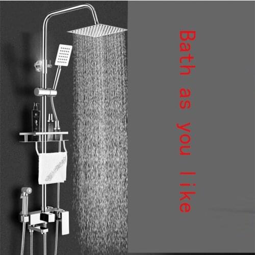 Black/Chrome Shower Faucets Bathroom Shower Mixer Shower Faucet Bidet Faucet Rainfall shower set Shower Spray Mixer Crane