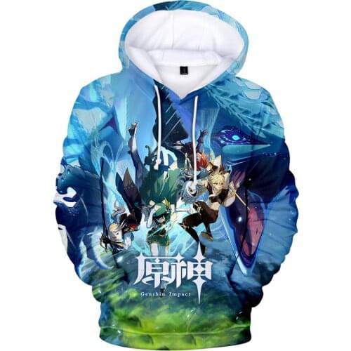 Genshin Impact print sport hip hop 3d hoodies Sweatshirts fashion men women Hoodie Tracksuit casual Long Sleeve Hooded pullover