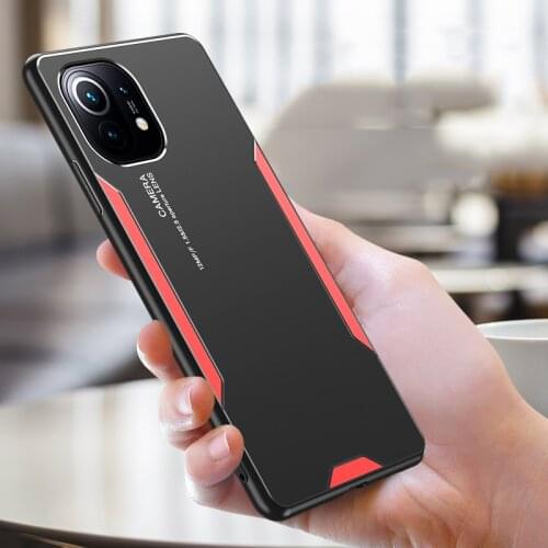 Thin Soft Bumper Case For Xiaomi Mi 11 Lite Ultra Coque Metal Back Cover For Xiaomi Mi 11 Pro Mi11 Lite Hard Shockproof Case