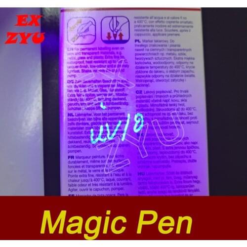UV Pen Purple Light Anti Counterfeit Ultraviolet Ray Magic for Hidden Clues Puzzle Props Real Life Escape Room Game props EXZYU