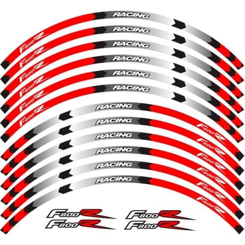 High quality Motorcycle Wheel Sticker 7 Style Tire Rim Stickers wheel Reflective waterproof Sticker For BMW F800R