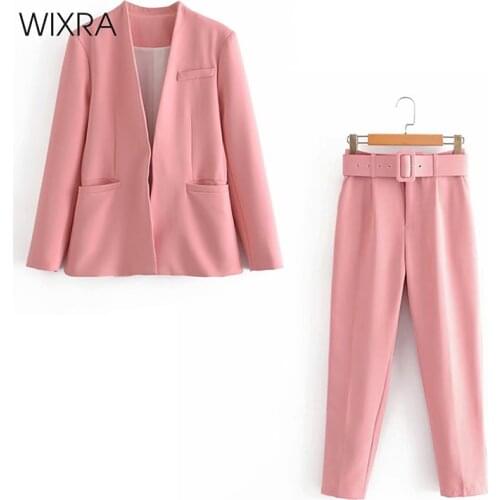 Женские модные брючные костюмы Wixra China At AliExpress