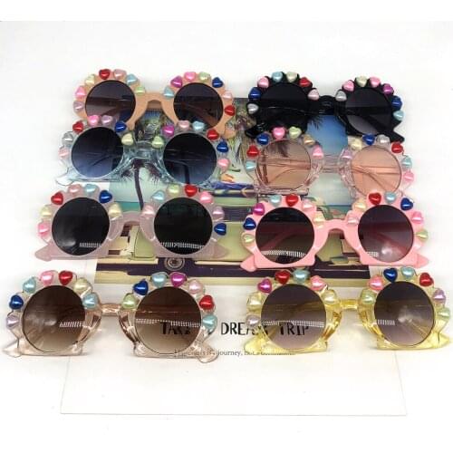 ZAOLIHU Shell Design Kids Sunglasses 4-12 Years Baby Round Sun Glasses Rainbow Heart Peal Children Eyewear Cute Eyeglasses Gafas