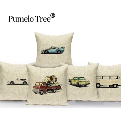 Foreign Hot Wholesale Oil Painting Horse Cotton Printing Animal Creative Cushions For Sofa Car Home Decoration Pillow