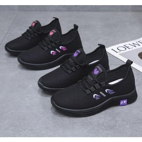 JINJIN-0044-2021 Spring Women Vulcanized Shoes Fashion Breathable Mesh Sneakers Lace-up Platform Casual Shoes Zapatos De Mujer