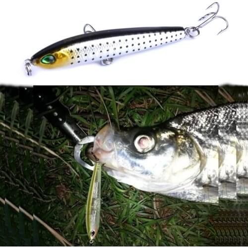 1PC 7.5cm 9g Sinking Pencil Fishing Lure 8# Top water Dogs Hard Lures Baits Wobbler Artificial Hard Bait Fishing Tackle Pesca