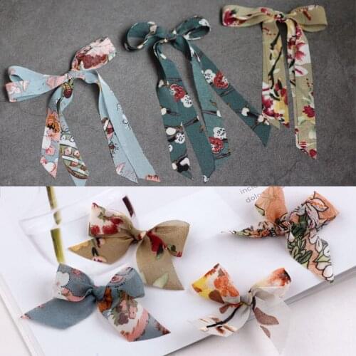10pcs/lot South Korea Elegant fairy cloth fabric chiffon bow Hair accessories Diy earring charm handmade jewelry accessories