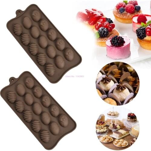 100 pieces Easter Egg Silicone Bakeware DIY Cake Decorating Jelly Chocolate Candy Mold Baking Tools Kitchen Accessories Ice Mold
