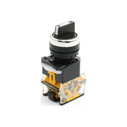 380V 10A DPST 4 Pin 3 Position Selector Self-Locking Push Button Switch