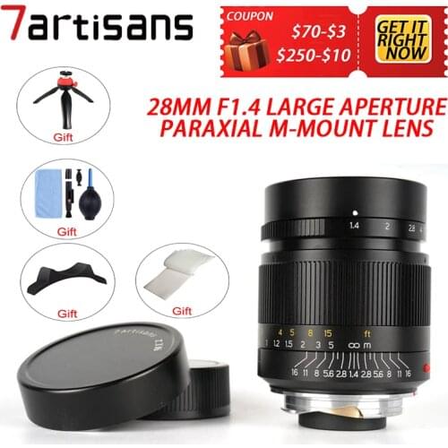 7 artisans 28mm F1.4 Large Aperture paraxial M-mount Lens for Leica Cameras M-M M240 M3 M5 M6 M7 M8 M9 for FEplus Free Shipping