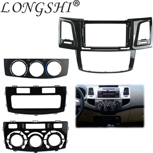 LONGSHI 9 Inch Car Fascia For TOYOTA FORTUNER 2008-2014 2 Din Dvd Fascias Panel Dashboard Stereo Car DVD Frame In-dash Kits 2din