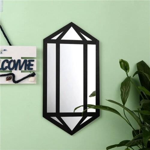 Acrylic Mirrors for Wall Decor Mirrors Living Room Decoration Nordic Style Wooden Decorative Mirror Phase Wall Bedroom Mirror