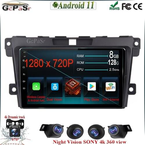 Autoradio Touchscreen Android 11 Stereo Multimedia Radio Player for MAZDA CX 7 CX - 7 2008 2009 - 2015 GPS Navigation BT WIFI