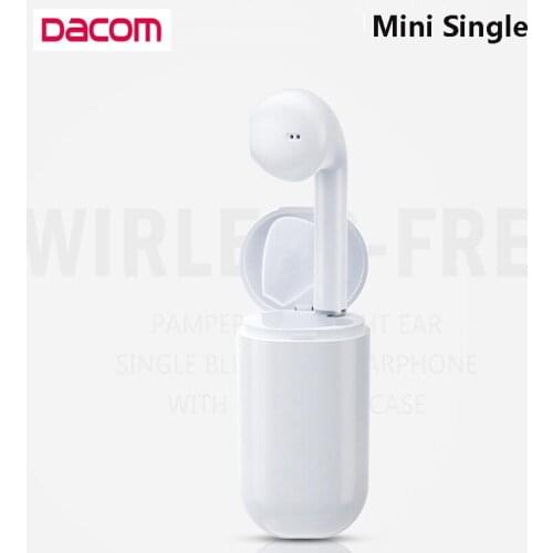 Dacom Mini Ture Wireless Bluetooth Earphone Single Ear In Ear Headset BT5.0 Ear Hook Good for Business Sport Suit for phone