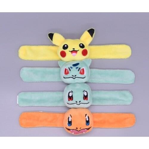 1pcs Pokemon Series Anime Character Pikachu Creative Cute Mini Plush Bracelet Girl Birthday Gift Childrens Toy Competition Prize