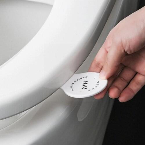 Household Anti-dirty Toilet Lid Lifter Toilet Cover Lid Seat Self-adhesive Bathroom Handle Device Gadgets Toilet Holder F8G5