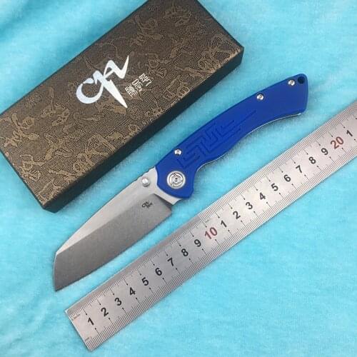 CH new Flipper folding knife toucan D2 blade ball bearing washer G10 handle outdoor camping fruit knife EDC tool