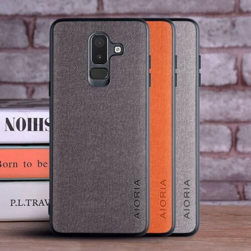 Case for Samsung galaxy j8 j6 plus 2018 j7 j5 j4 j2 prime plus pro j3 2016 funda coque Luxury textile Leather cover case skin
