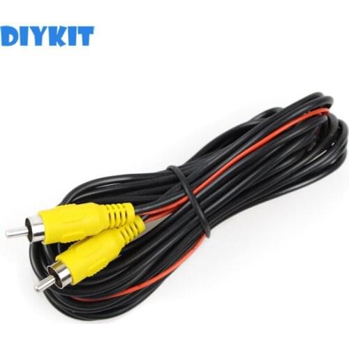 DIYKIT 10 meters AV RCA Extension Cable / Cord Video Cable for Rear View Camera and Car Monitor