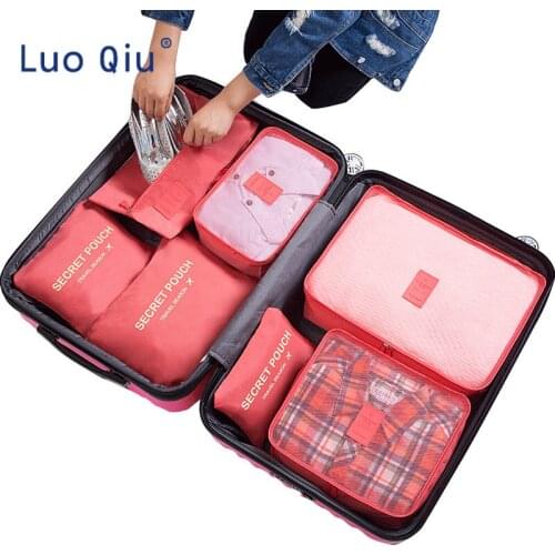 Travel storage bag case Oxford wardrobe store bag closet handbag organizer 7 pieces of household wardrobe