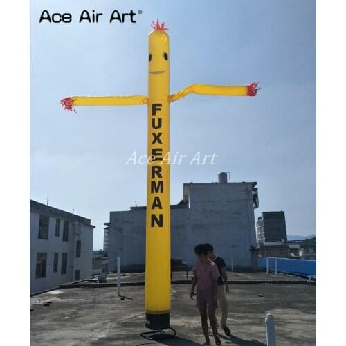 Customized hot sale 20ft tall inflatable yellow air dancer,inflatable sky dancer for advertising